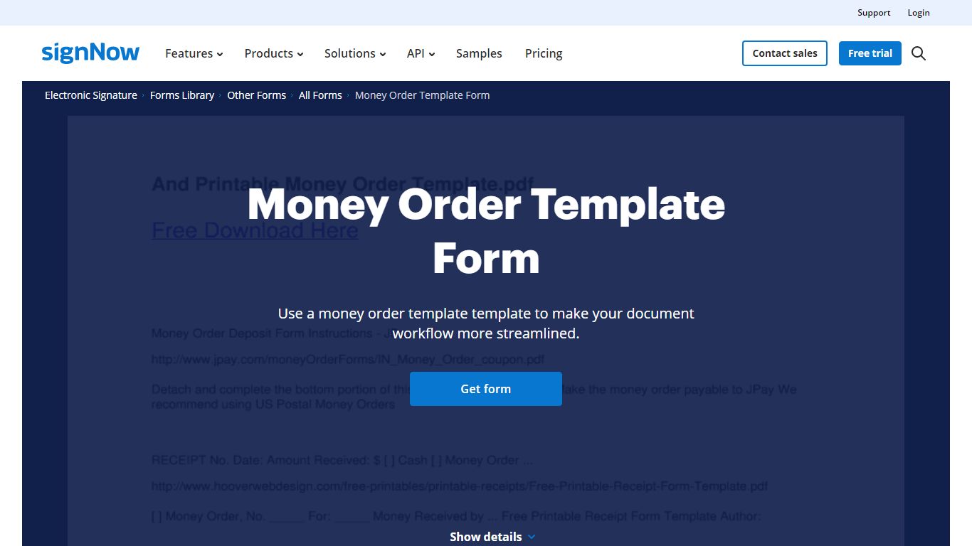 Money Order Template Form - Fill Out and Sign Printable PDF Template ...